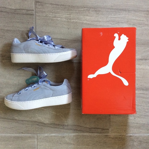 puma platform ribbon sneakers